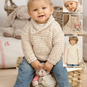 Cheeky monkey children's sweater hat and blanket pattern 1785