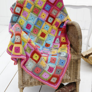 Square in a Square throw crochet pattern 204-9232