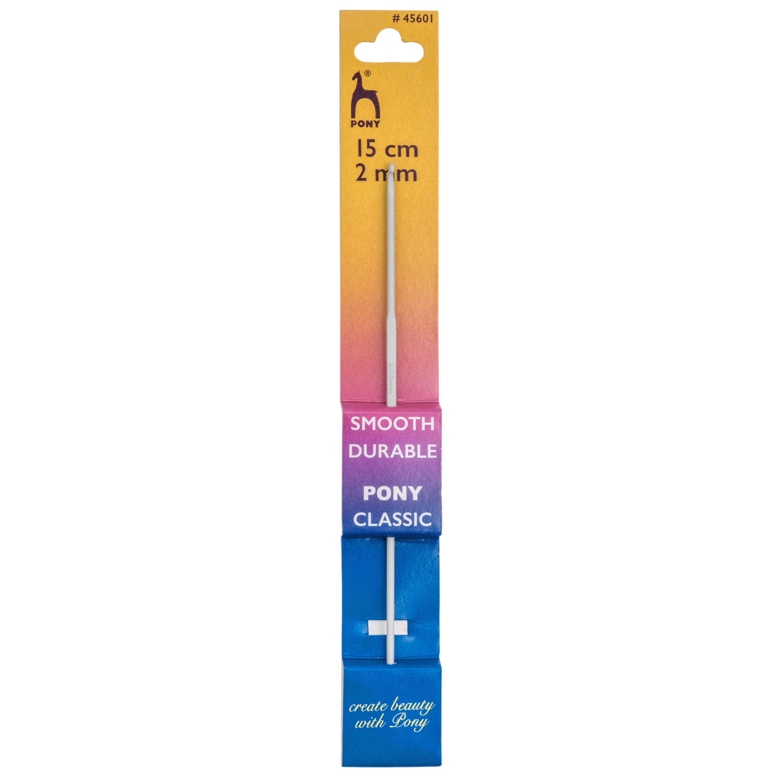 P45601 Pony Crochet Hook Aluminium 15cm x 2mm