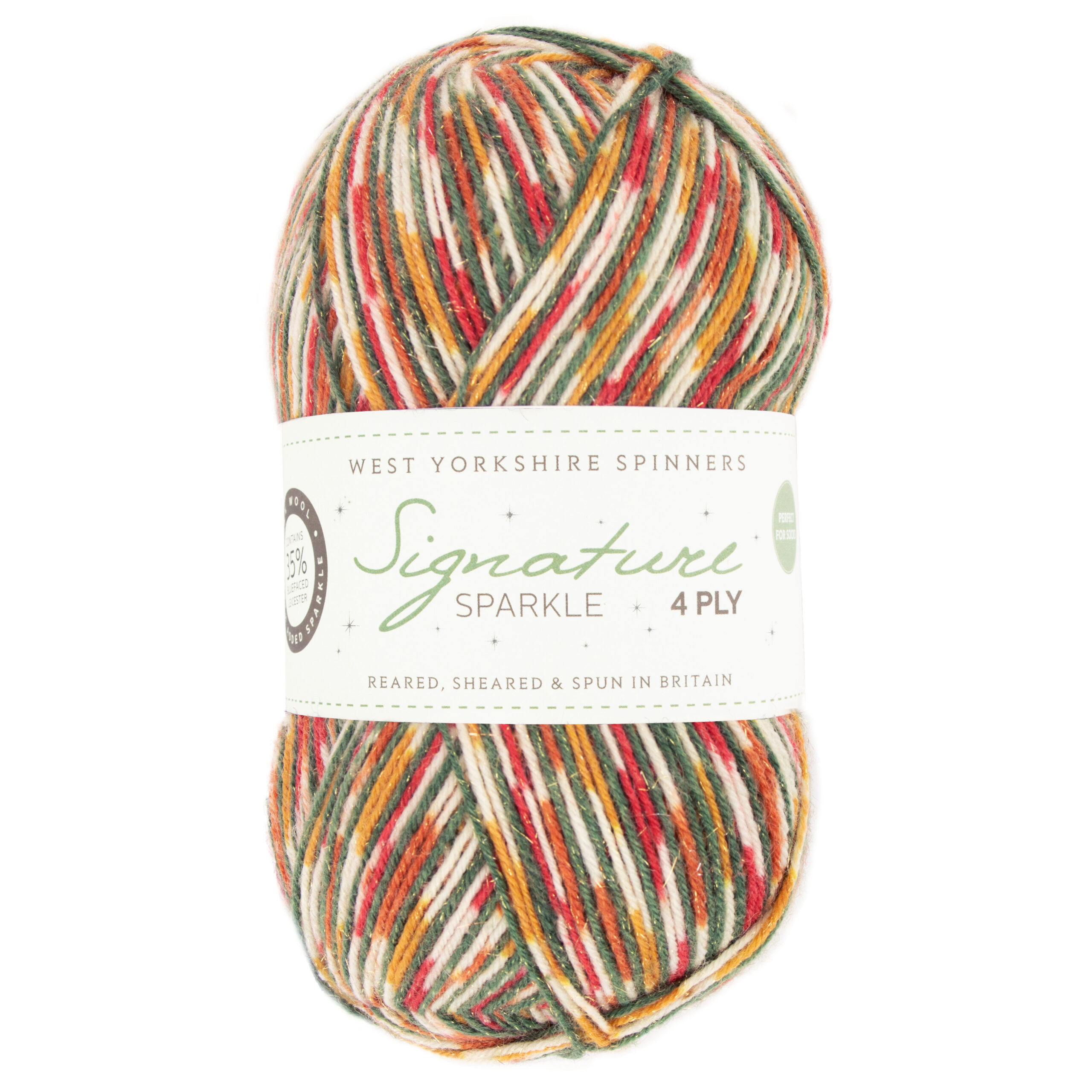 West Yorkshire Spinners Signature Sparkle 4ply 1208 Yueltide