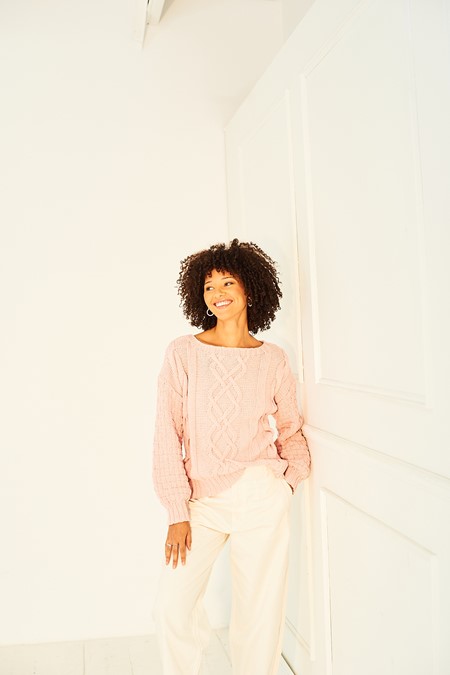 Soft Pastel Aran Knitting Pattern Stylecraft Sweaters in Soft Pastel Aran Knitting Pattern 10158