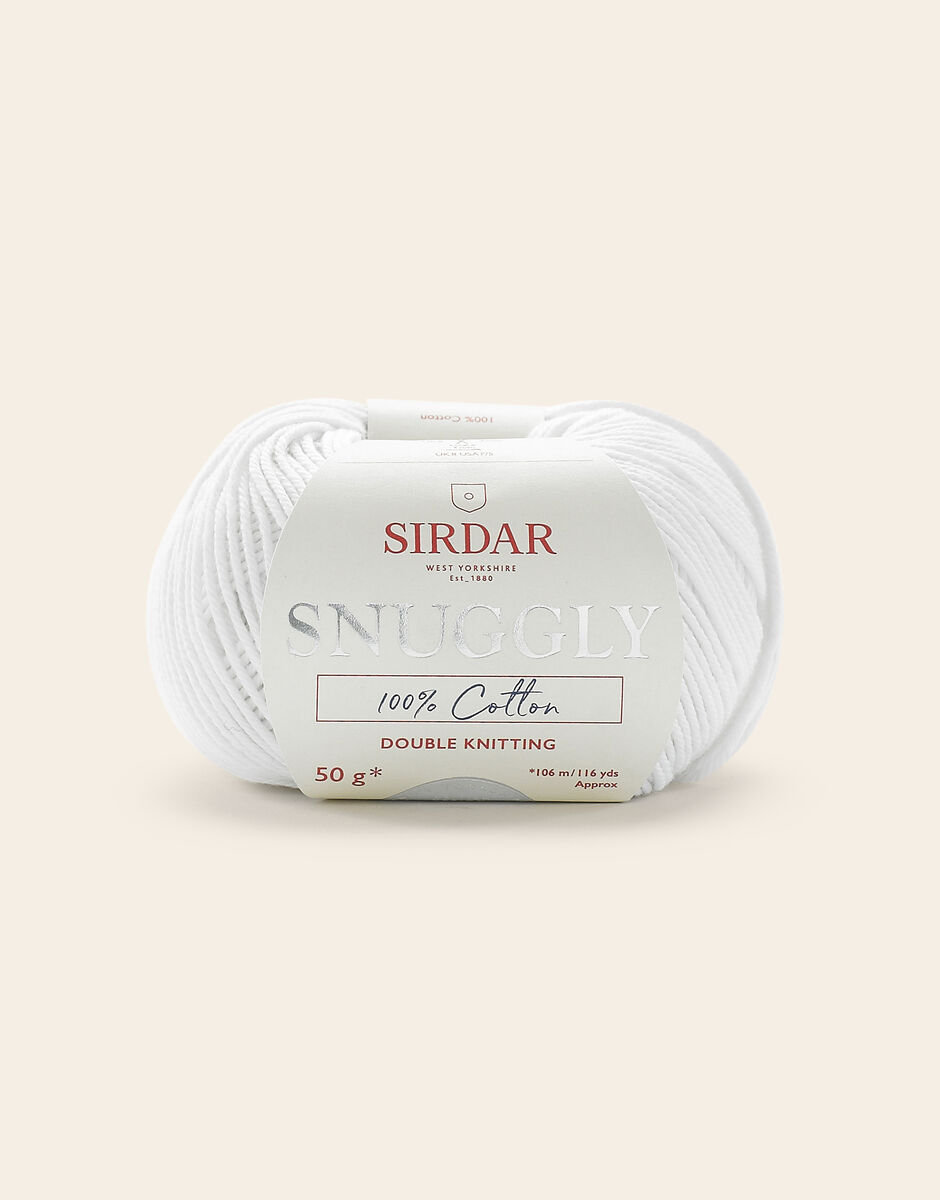 Sirdar Snuggly 100% Cotton DK 50g F230-0762 White