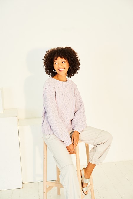Soft Pastel Aran Knitting Pattern Stylecraft Sweaters in Soft Pastel Aran Knitting Pattern 10158