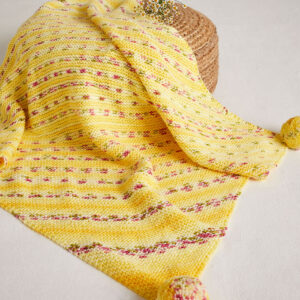 Sirdar Hayfield Baby Blossom Chunky Pom Pom Blanket Knitting Pattern 5575