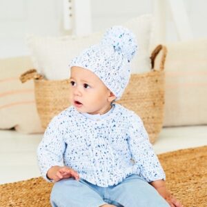 Stylecraft Bambino Dotty DK Crochet Sweater, Hat and Blanket Pattern 10205