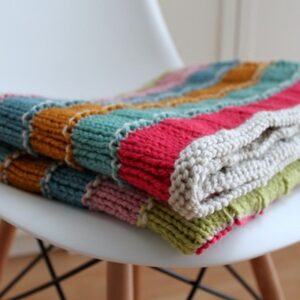 Julia Marsh Special Stripy Blanket Beach Huts Stylecraft Yarn Pack Beach Hut Colourway