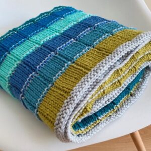 Julia Marsh Special Stripy Blanket Beach Huts Stylecraft Yarn Pack Sea Breeze Colourway
