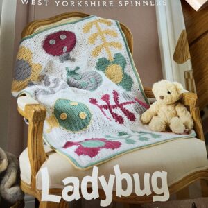 West Yorkshire Spinners Ladybug Crochet Blanket in Bo Beep DK yarn pack and printed Pattern