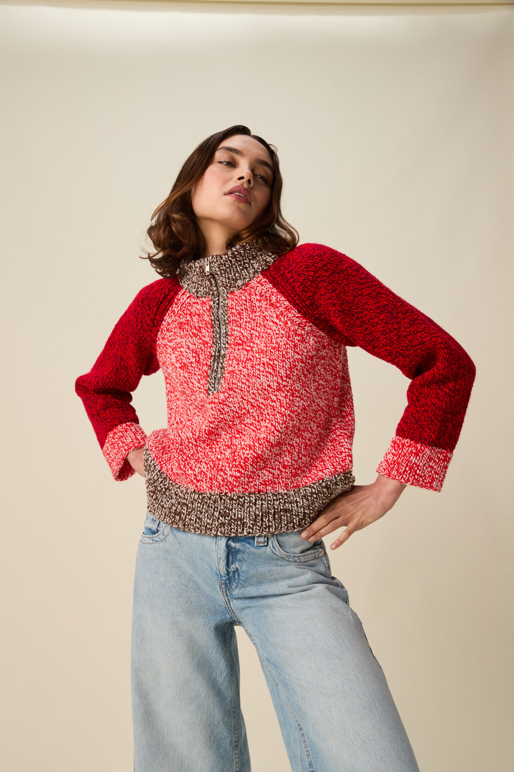 10945 Couple Zip-Up Sweater img3