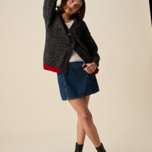 10950 Swirl V Neck Cardigan img1